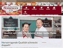 Tablet Screenshot of fleischerei-hohberger.de